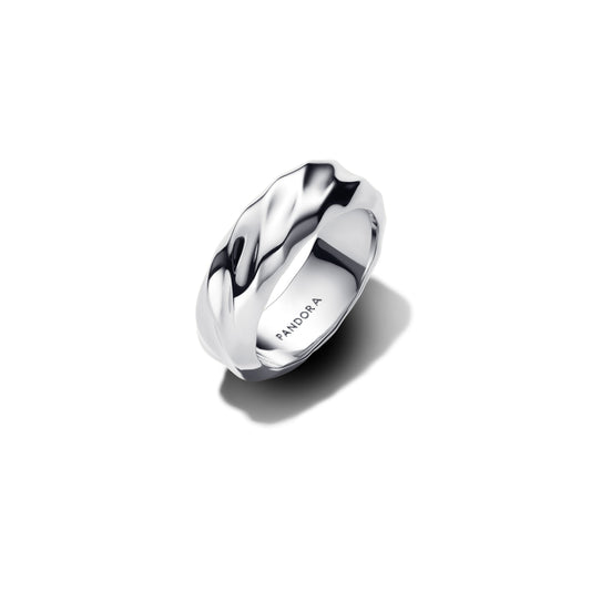 Rippled Wide Band Ring