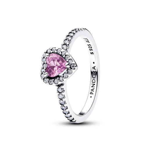 Elevated Light Purple Heart Ring