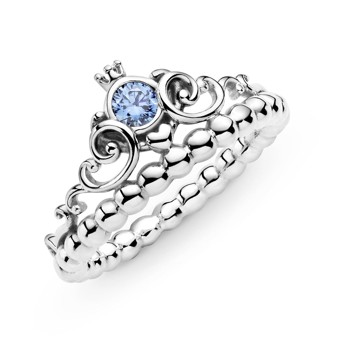 Pandora Ring Featuring Disney Cinderella Blue Tiara