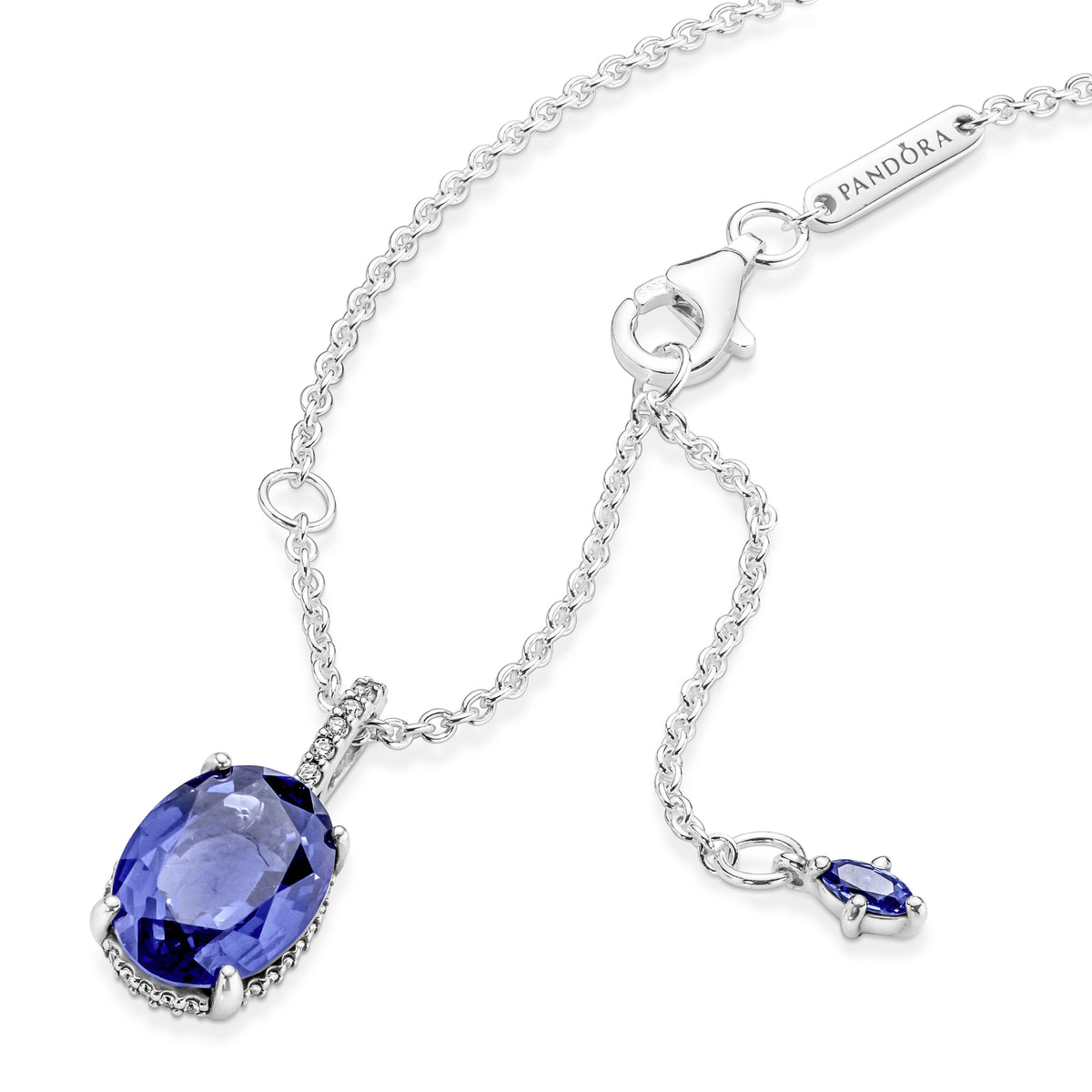Pandora Necklace Featuring Sparkling Statement Halo