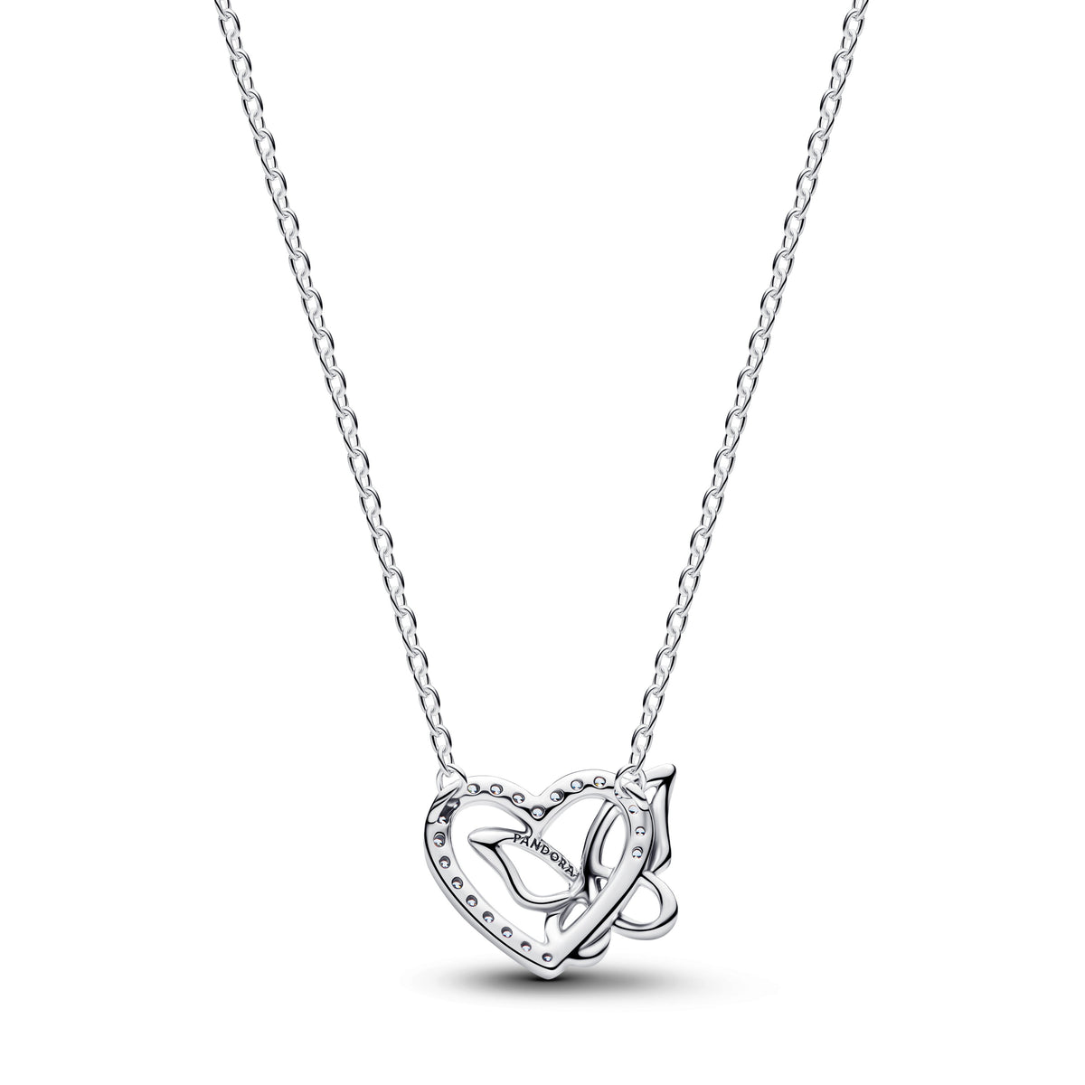 Pandora Entwined Heart & Butterfly Pendant Necklace