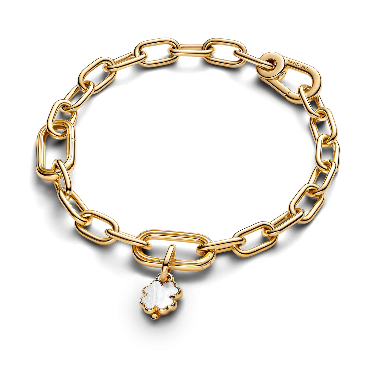 Pandora Charm Featuring White Lucky Clover Dangle