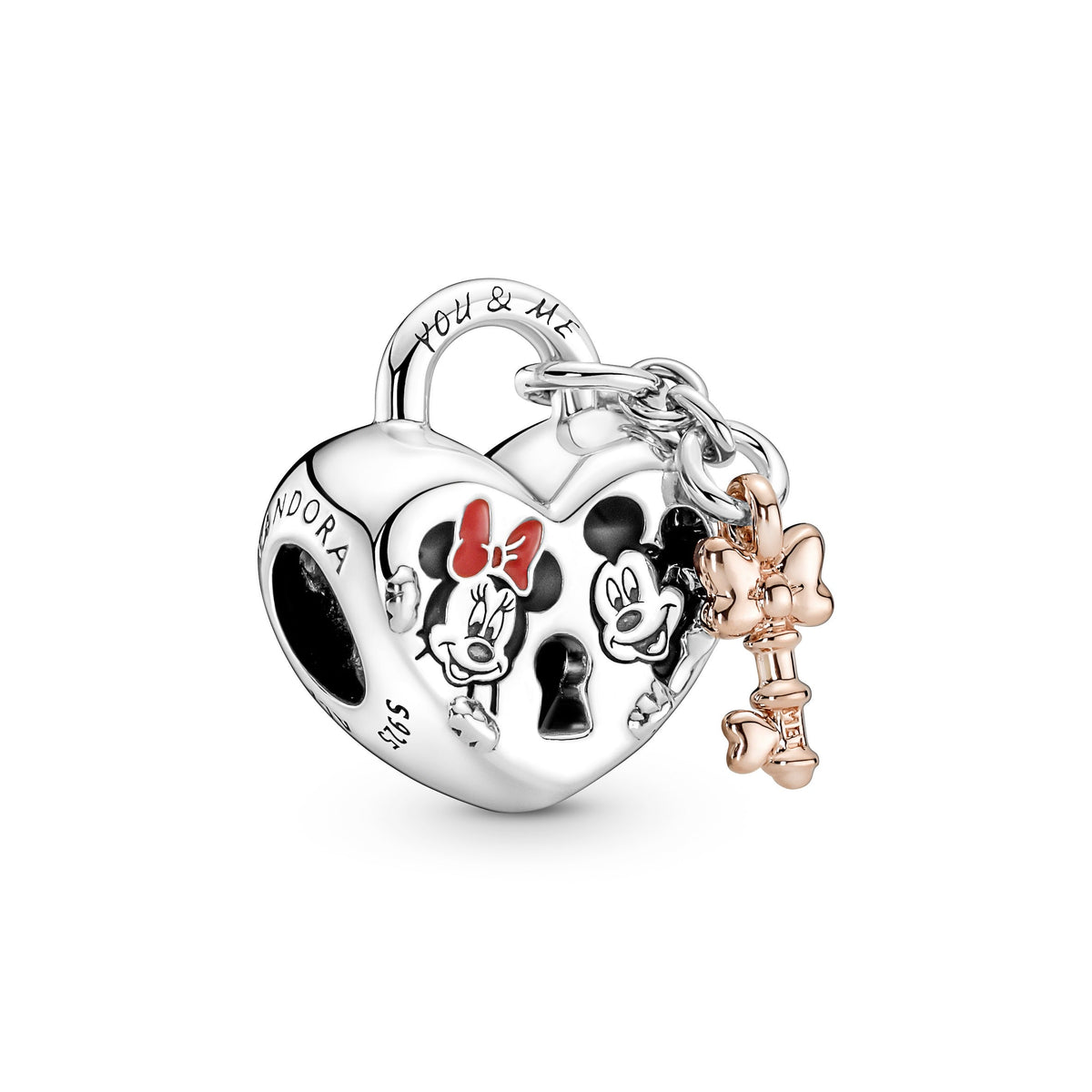 Disney Mickey Mouse & Minnie Mouse Padlock Charm