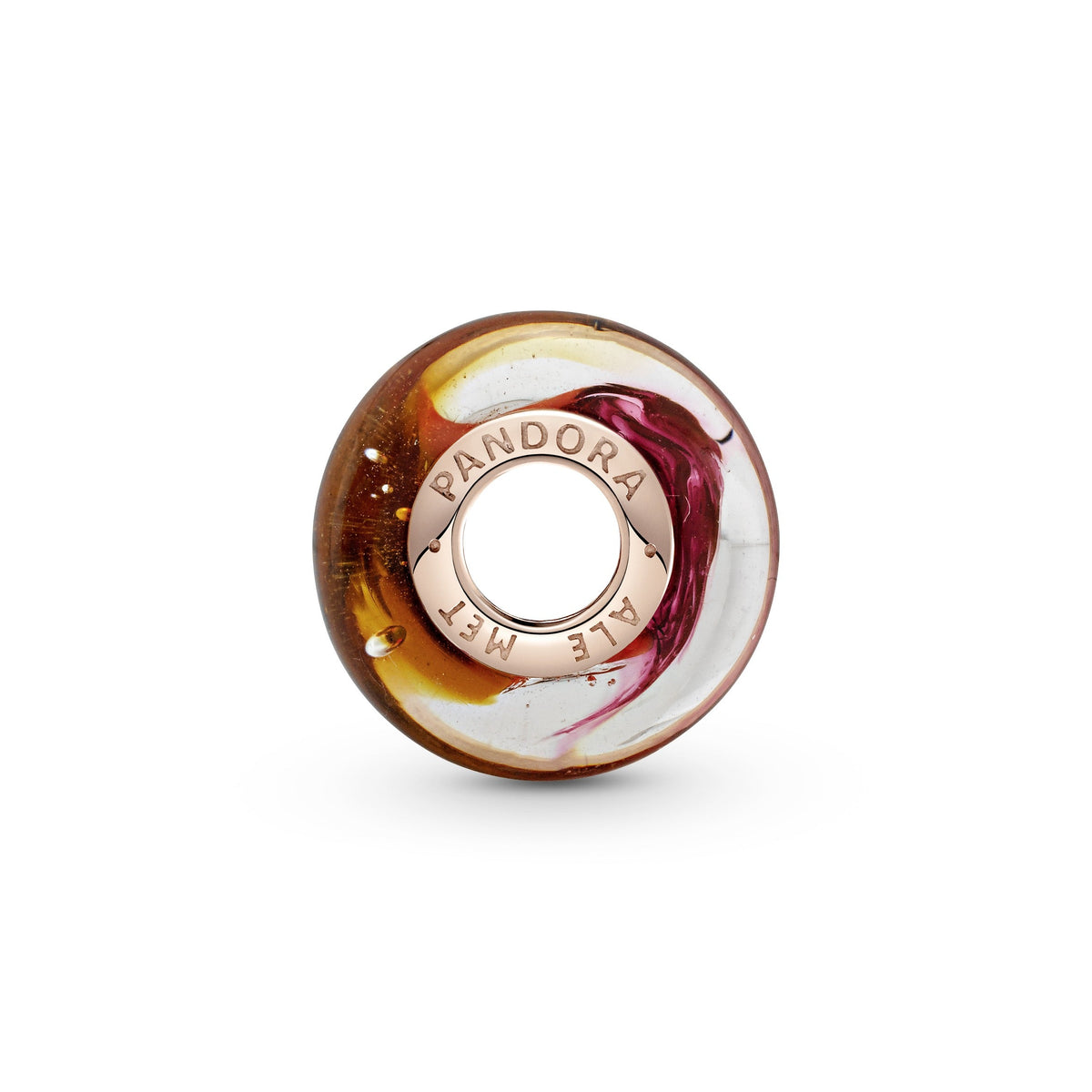 Pandora Jewelry Set Featuring Glittering Sunset Murano Glass