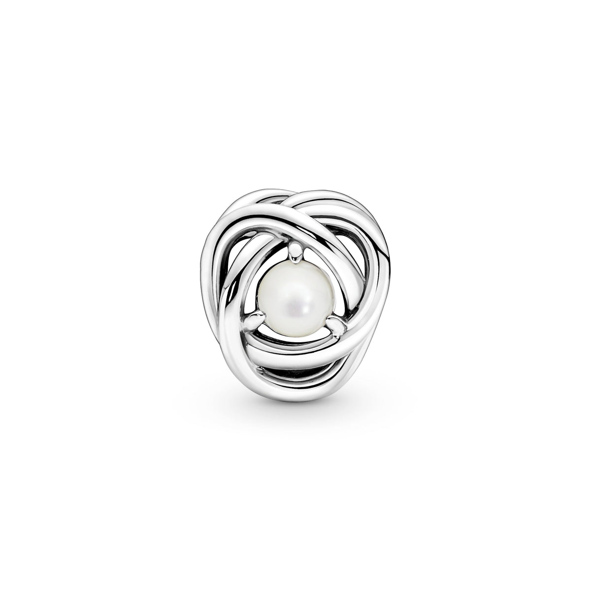 Pandora Charm Featuring White Mother of Pearl Eternity Circle