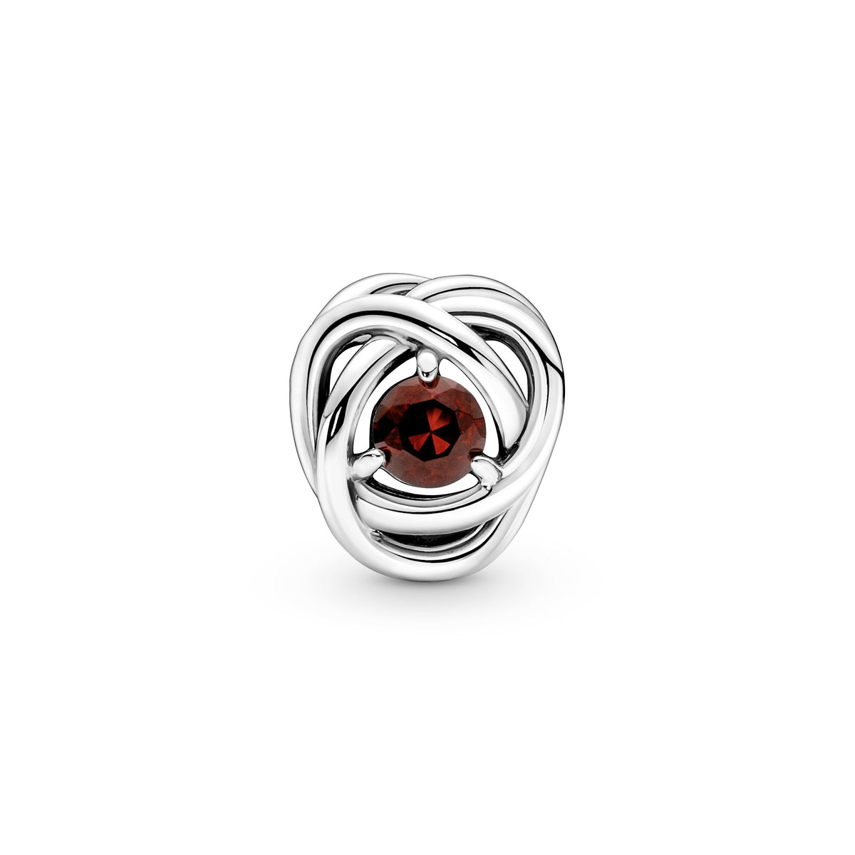 Pandora Charm Featuring Red Eternity Circle