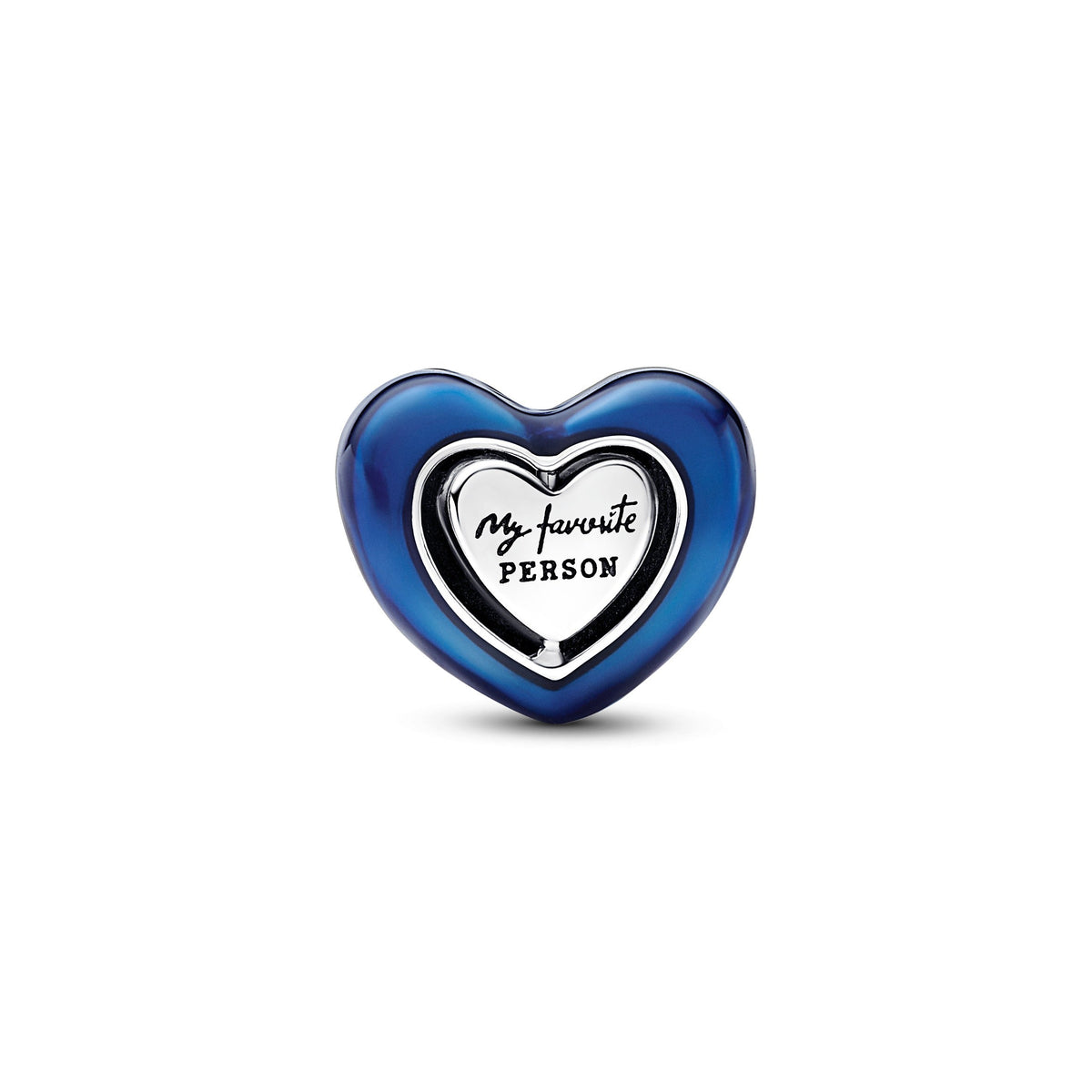 Pandora Charm Featuring Blue Spinnable Heart