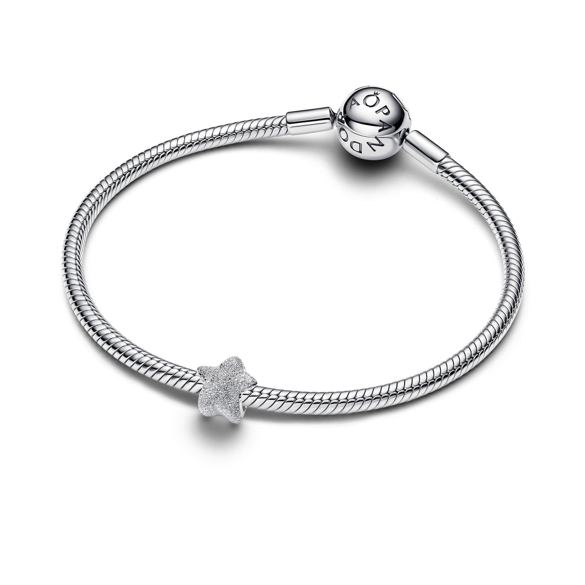 Pandora Charm Featuring Textured Star Mini