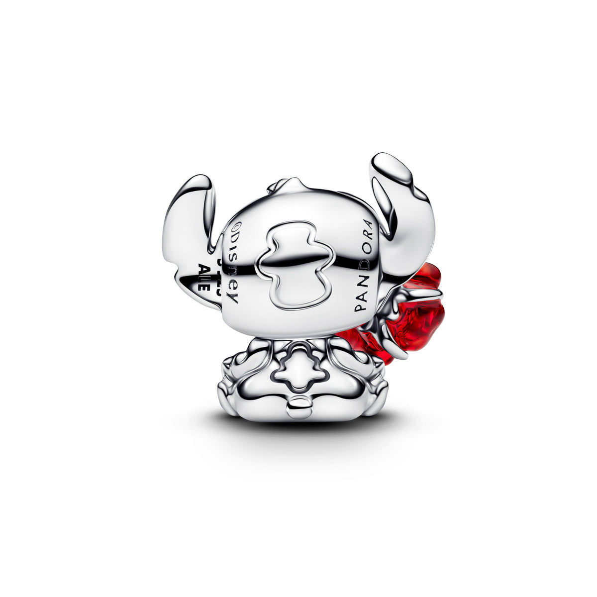 Pandora Charm Featuring Disney Stitch Rose Murano Glass