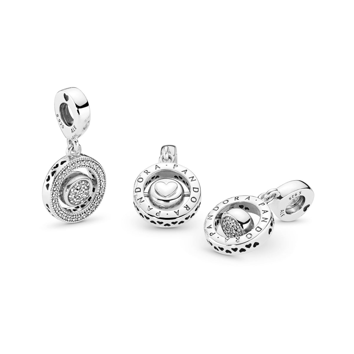 Pandora Spinning Logo & Pavé Dangle