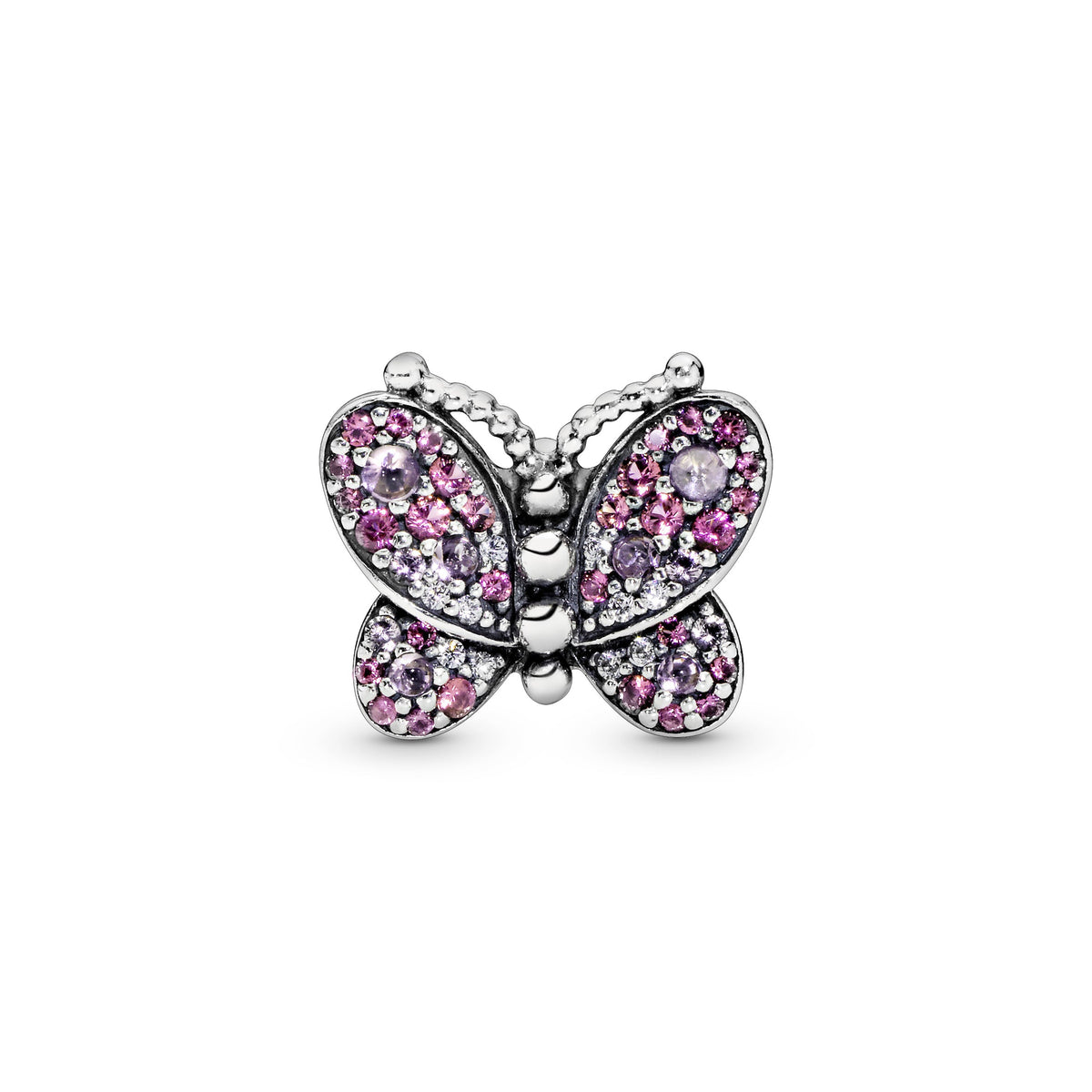 Pandora Charm Featuring Pink Pavé Butterfly