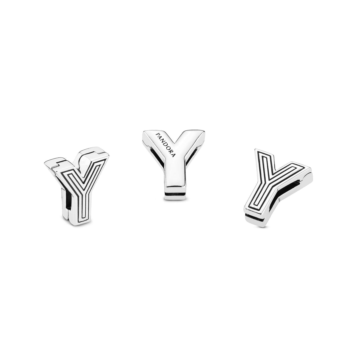 Pandora Charm Featuring Letter Y Clip
