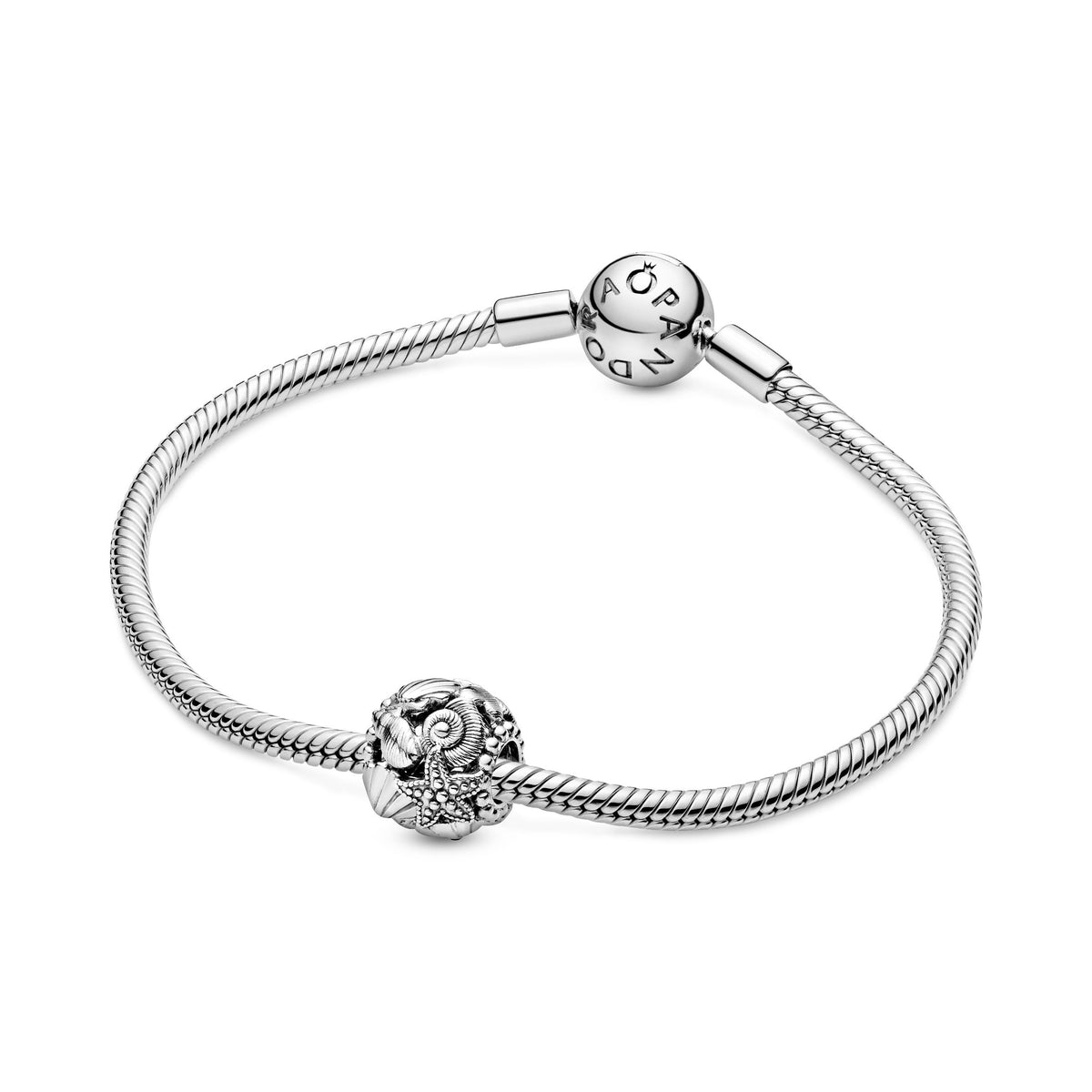 Pandora Charm Featuring Openwork Starfish, Shells & Hearts