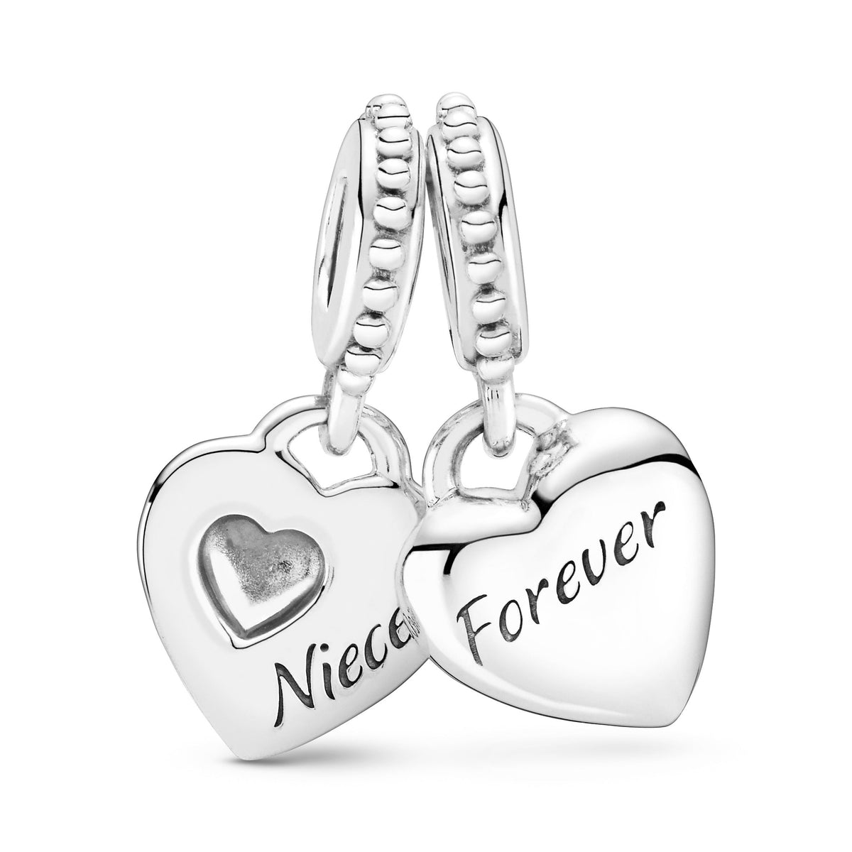 Pandora Charm Featuring Aunt & Niece Split Heart Dangle