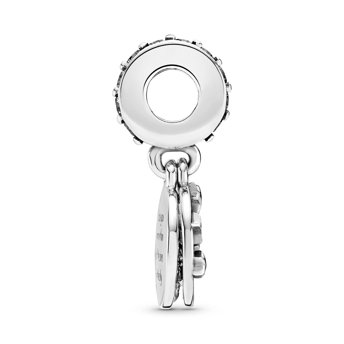 Pandora Charm Featuring Blue Night Sky Crescent Moon & Stars Dangle