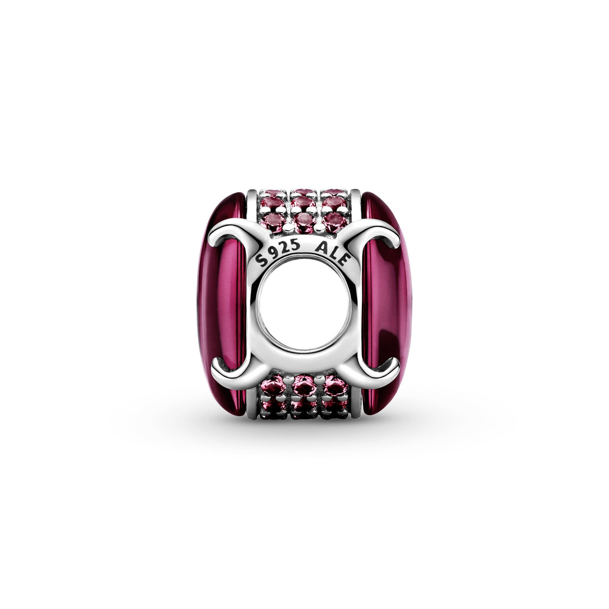 Pandora Fuchsia Rose Oval Cabochon Charm