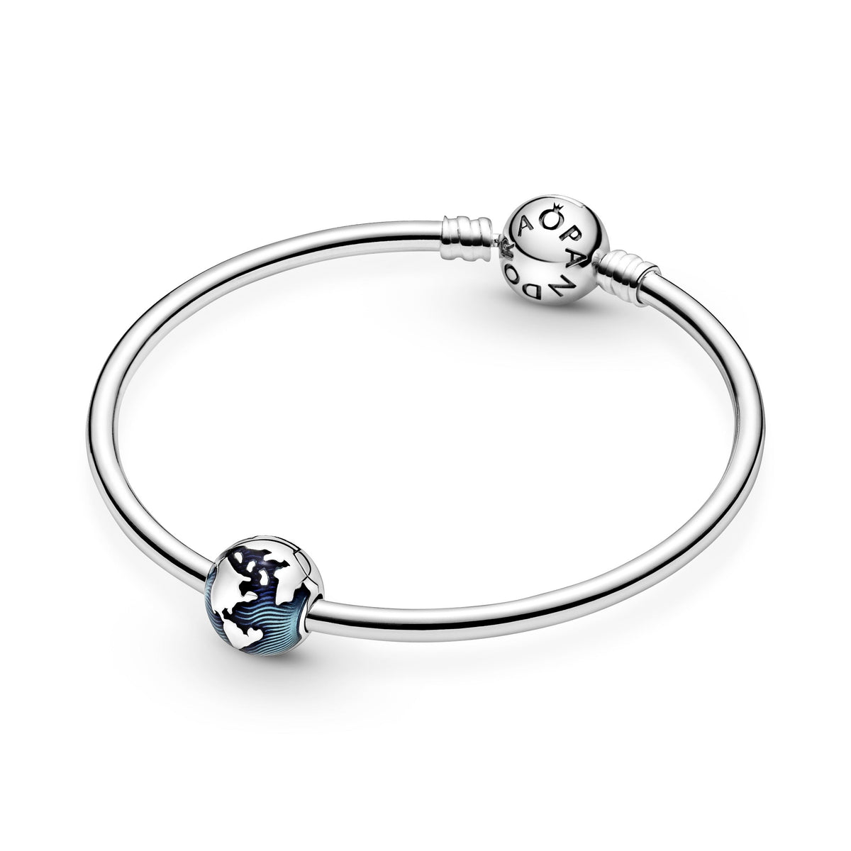 Pandora Charm Featuring Blue Globe Clip