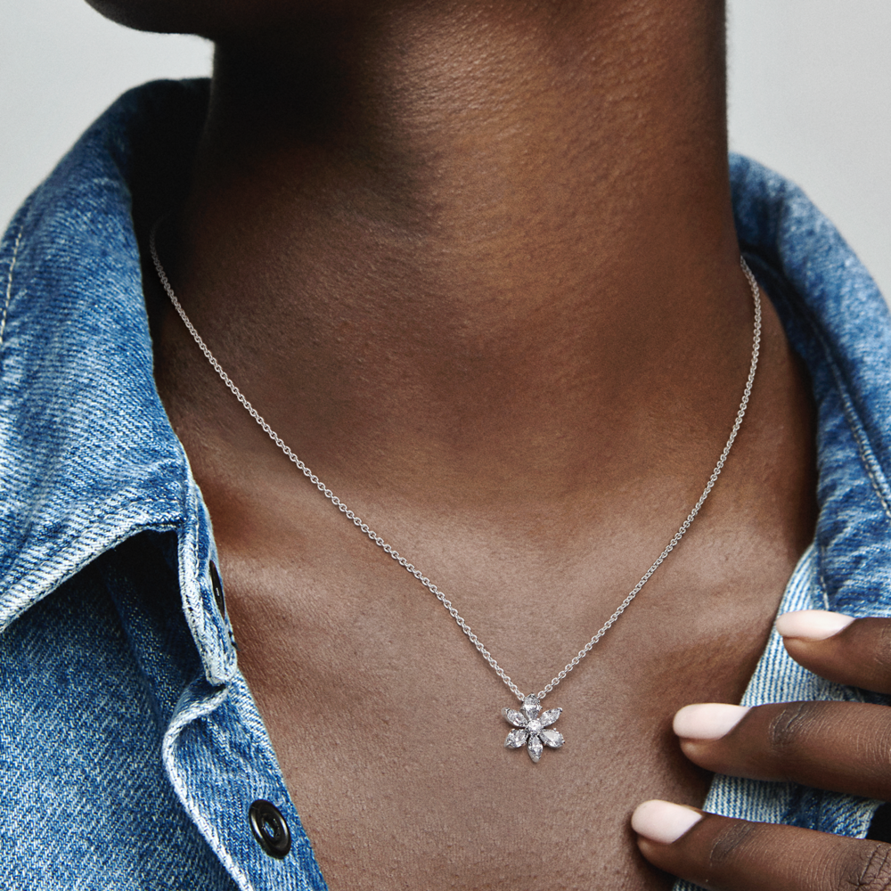 Pandora Sparkling Herbarium Cluster Pendant Necklace