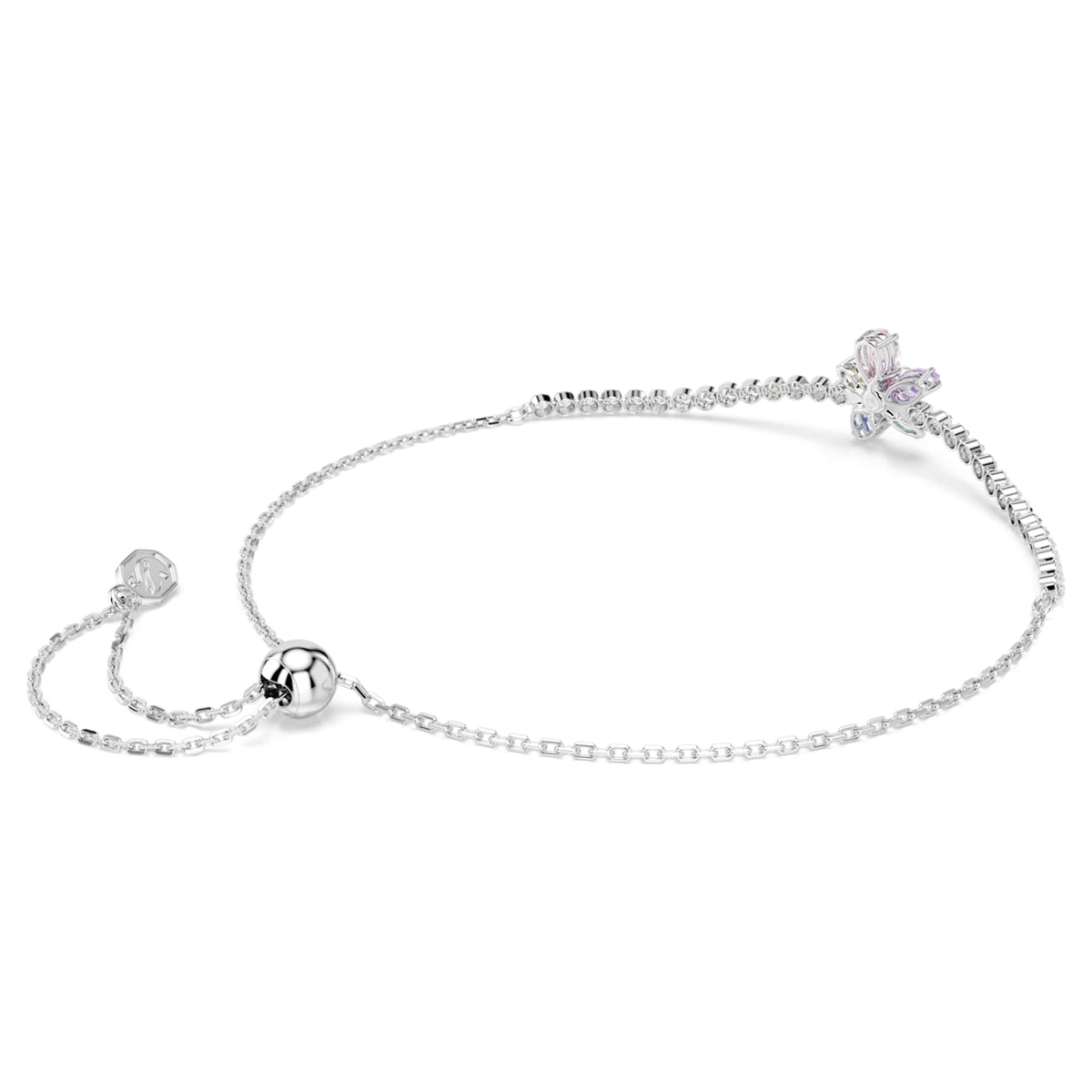 Ariana Grande x Swarovski bracelet featuring a flower motif with multicolored mixed-cut accents and rhodium plating