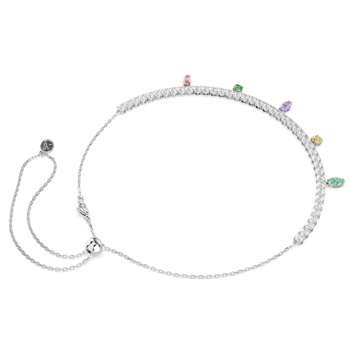 Ariana Grande x Swarovski necklace Mixed cuts, Multicolored, Rhodium plated