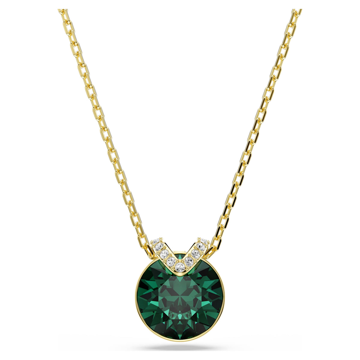 Swarovski Bella V pendant Round cut, Pink, Rhodium plated