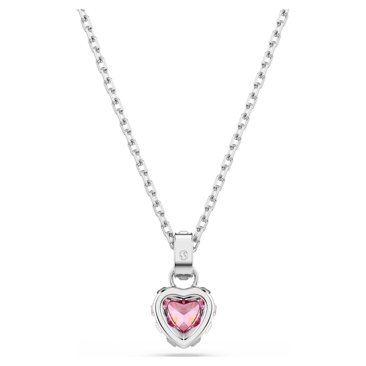 Swarovski Chroma pendant Mixed cuts, Pink, Rhodium plated