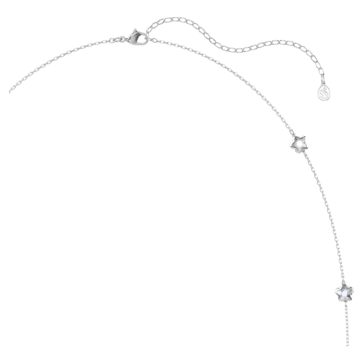 Swarovski Chroma strandage Star, White, Rhodium plated