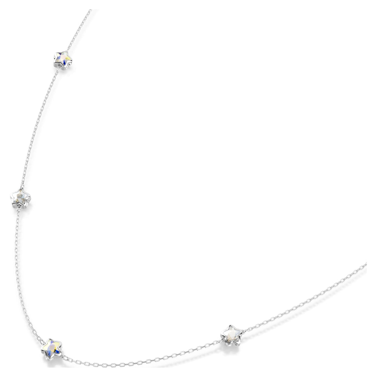 Swarovski Chroma strandage Star, White, Rhodium plated