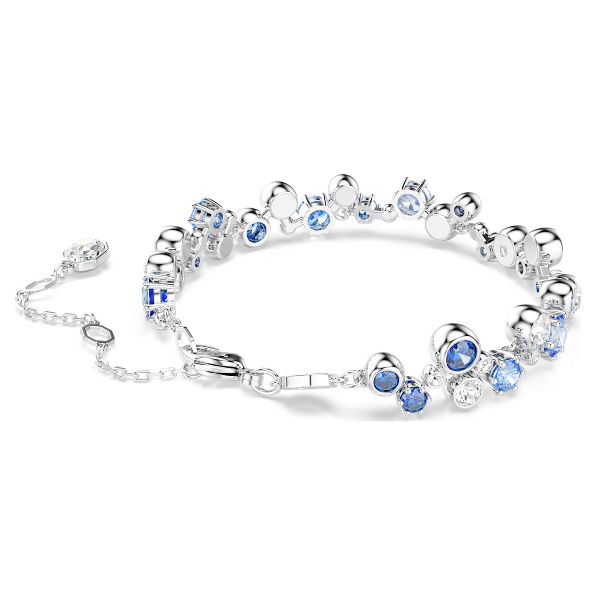 Swarovski Constella bracelet with blue mixed-cut accents and rhodium plating