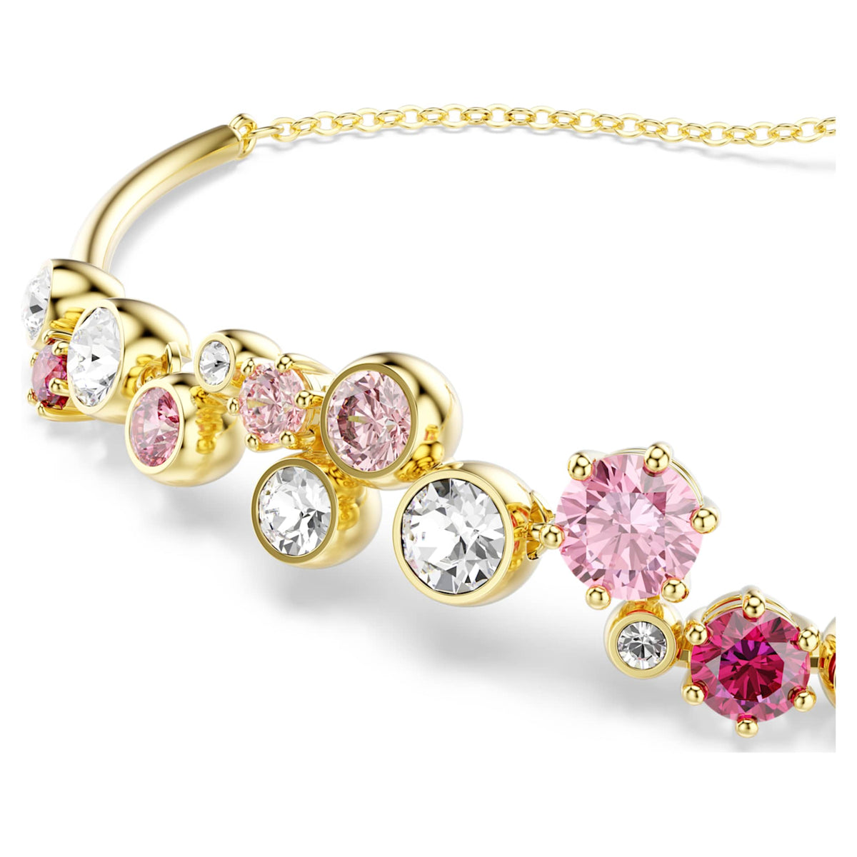 Swarovski Constella bracelet with multicolored mixed-cut accents and an 18K gold finish