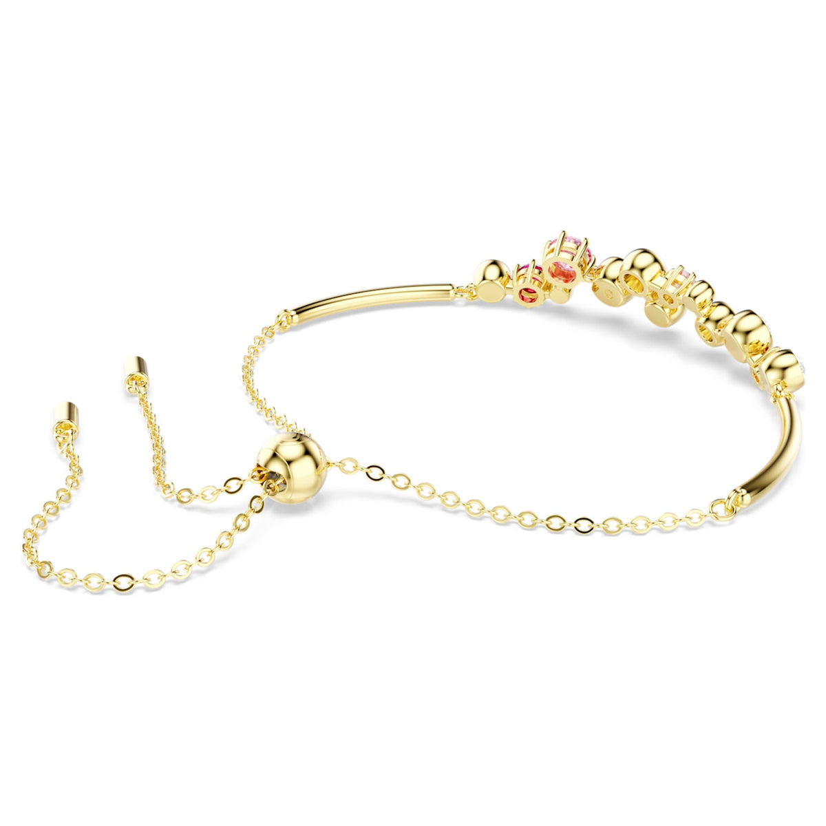 Swarovski Constella bracelet with multicolored mixed-cut accents and an 18K gold finish