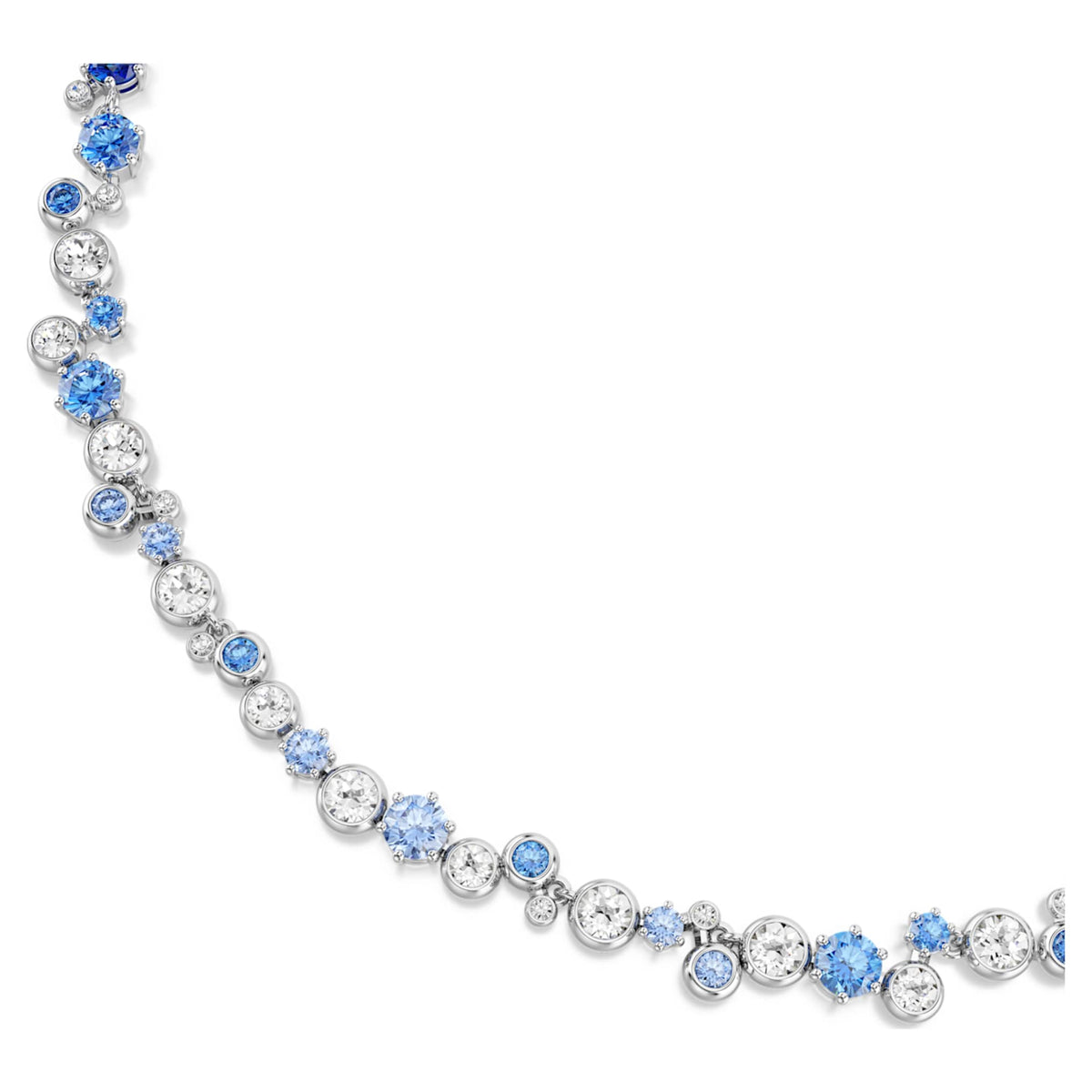 Swarovski Constella necklace with blue mixed-cut accents and rhodium plating