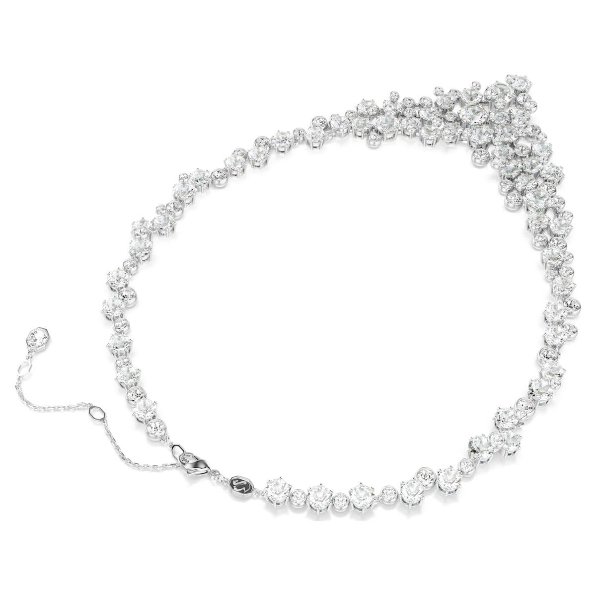 Swarovski Constella necklace Mixed cuts, Clasp, White, Rhodium plated