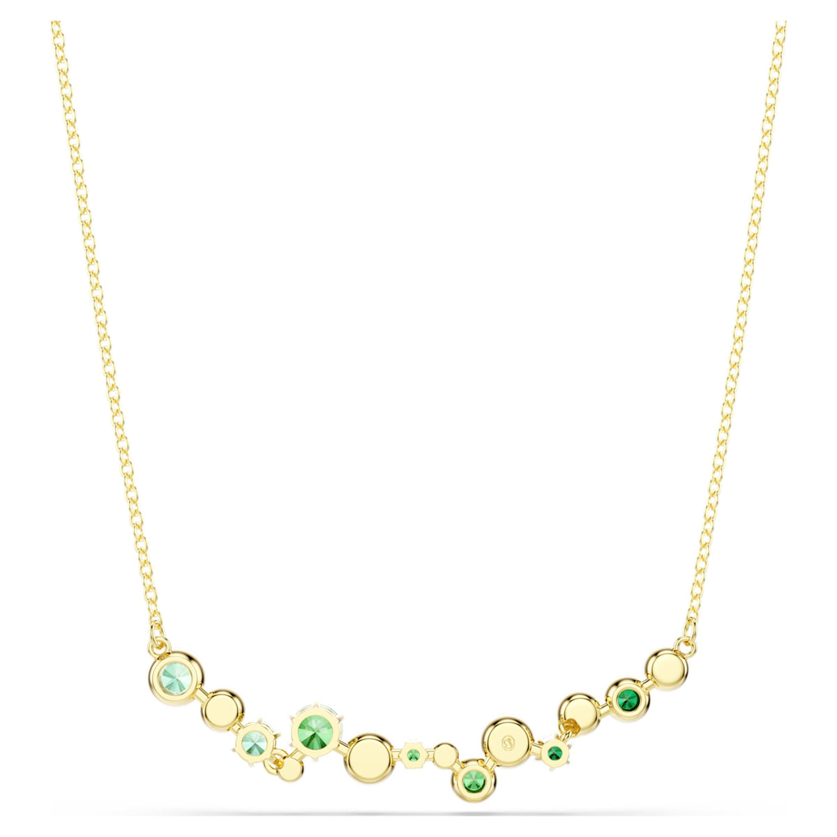 Swarovski Constella necklace with green mixed-cut accents and an 18K gold finish