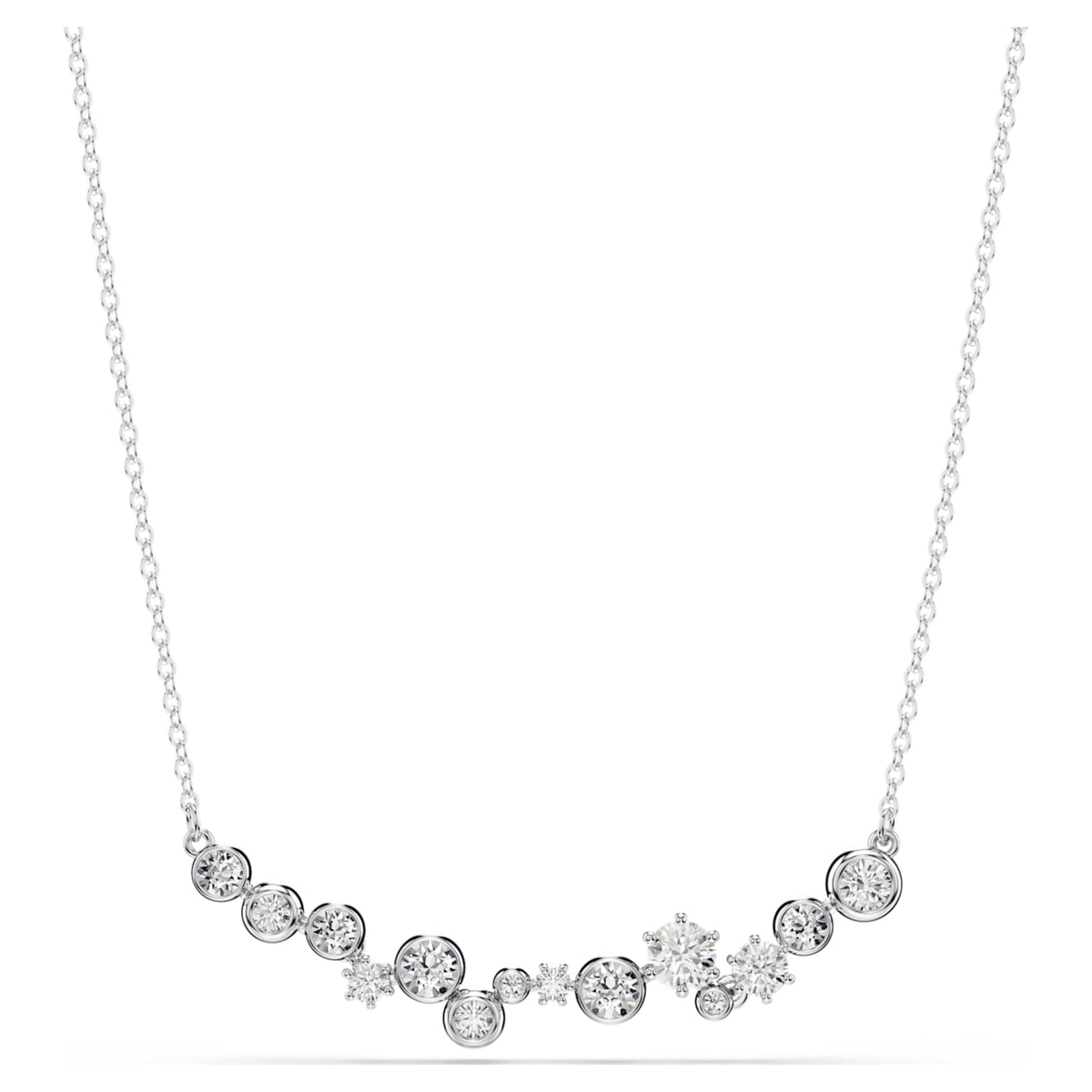 Swarovski Constella necklace with white mixed-cut accents and rhodium plating