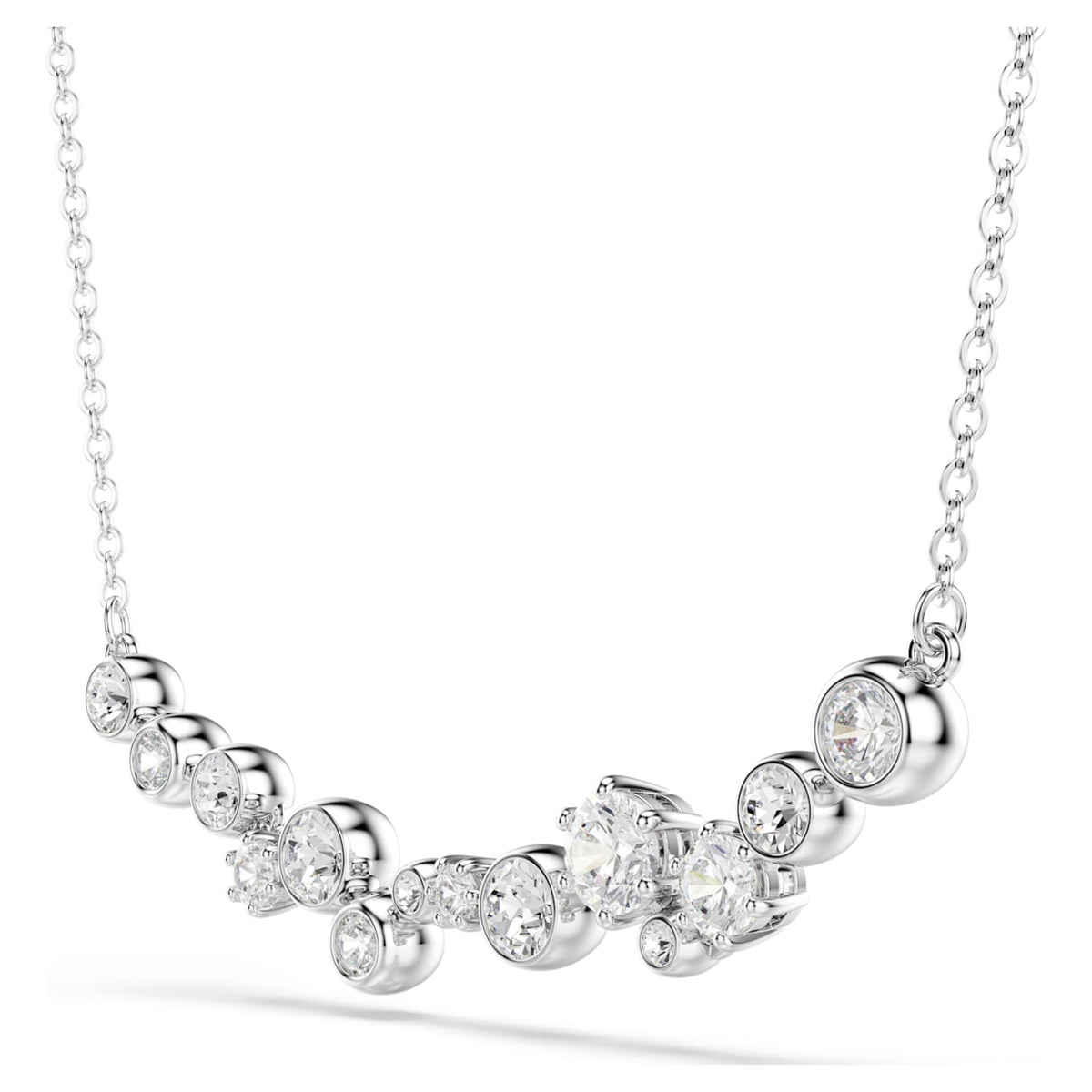 Swarovski Constella necklace with white mixed-cut accents and rhodium plating