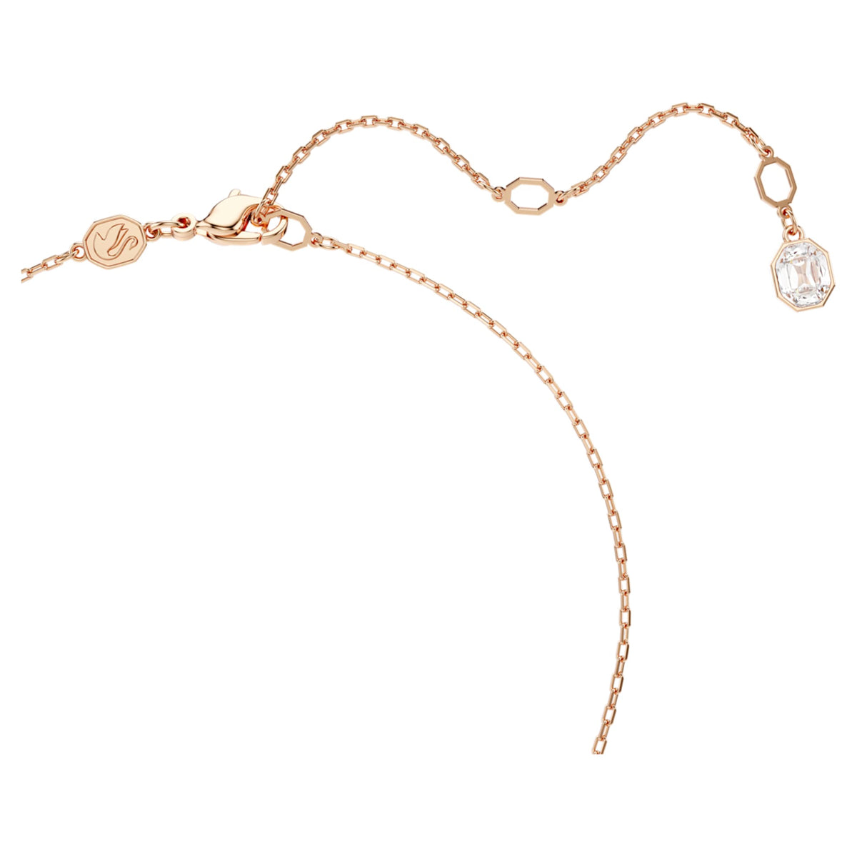 Swarovski Constella pendant Pavé, Round cut, White, 18K rose gold finish