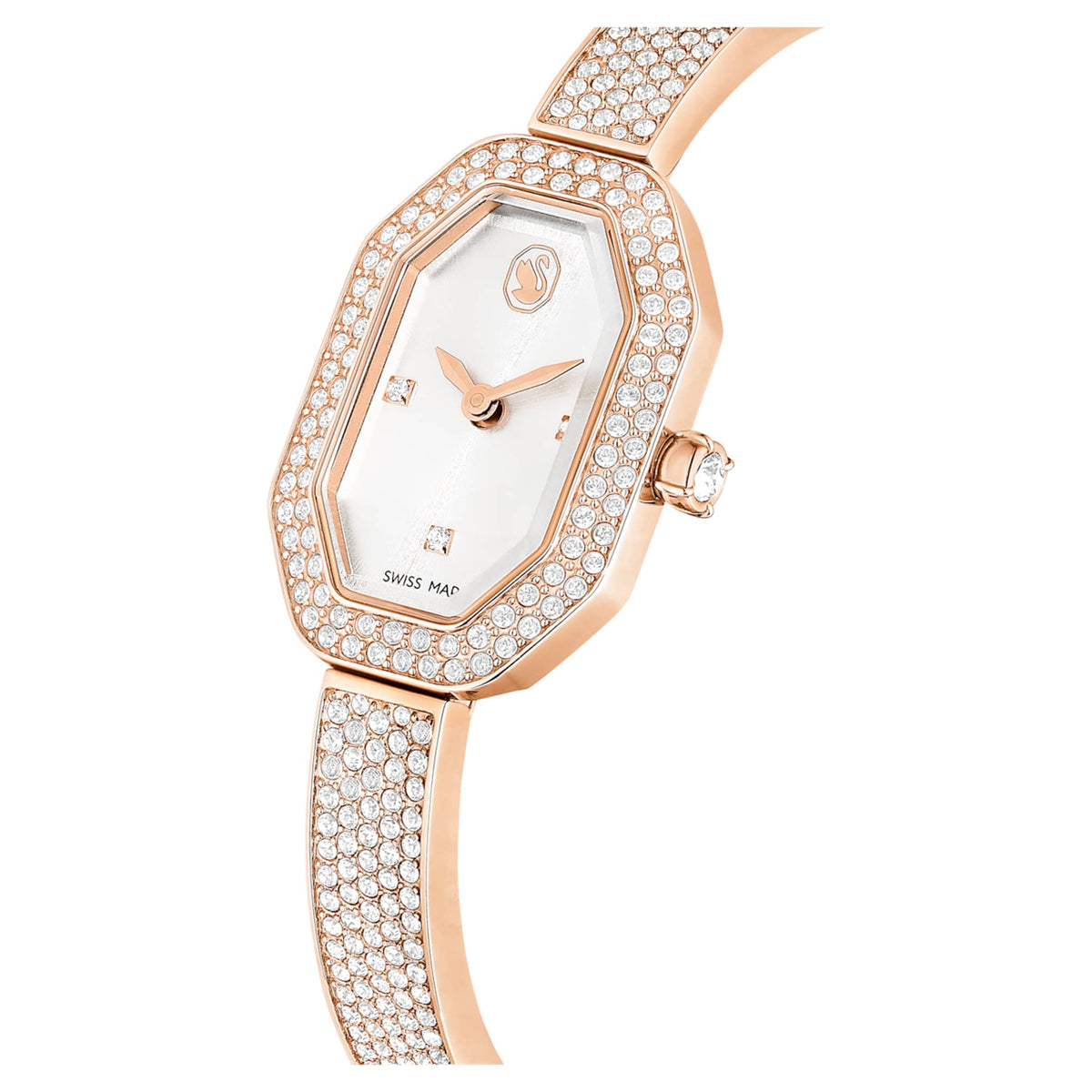 Swarovski Dextera bangle watch Swiss Made, Metal bracelet, Rose gold tone, Rose gold-tone finish