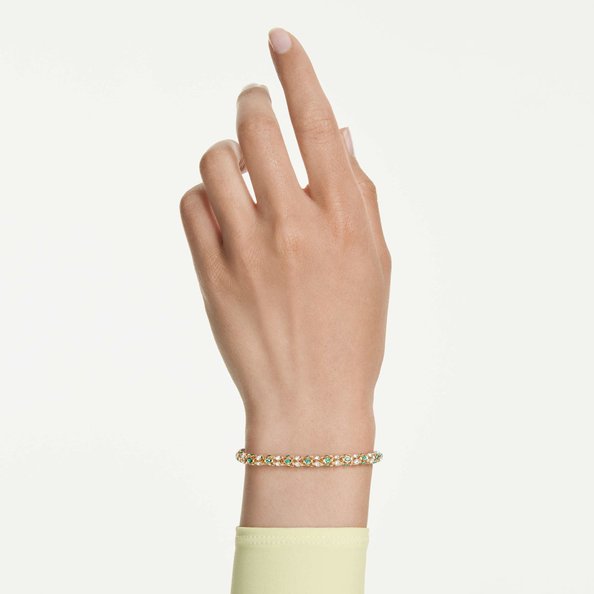 Swarovski Dextera bracelet with white round-cut accents and Stainless steel