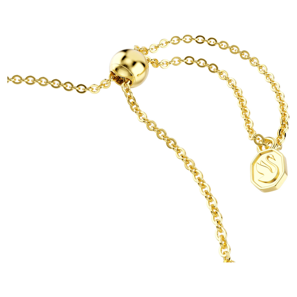 Swarovski Dextera bracelet with white round-cut accents and an 18K gold finish