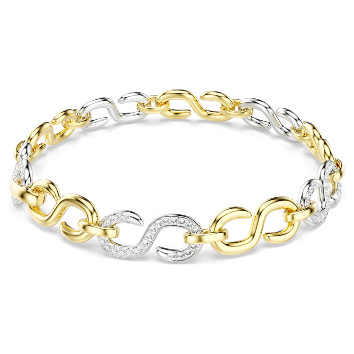 Swarovski Dextera bracelet with white round-cut accents and a Mixed metal finish