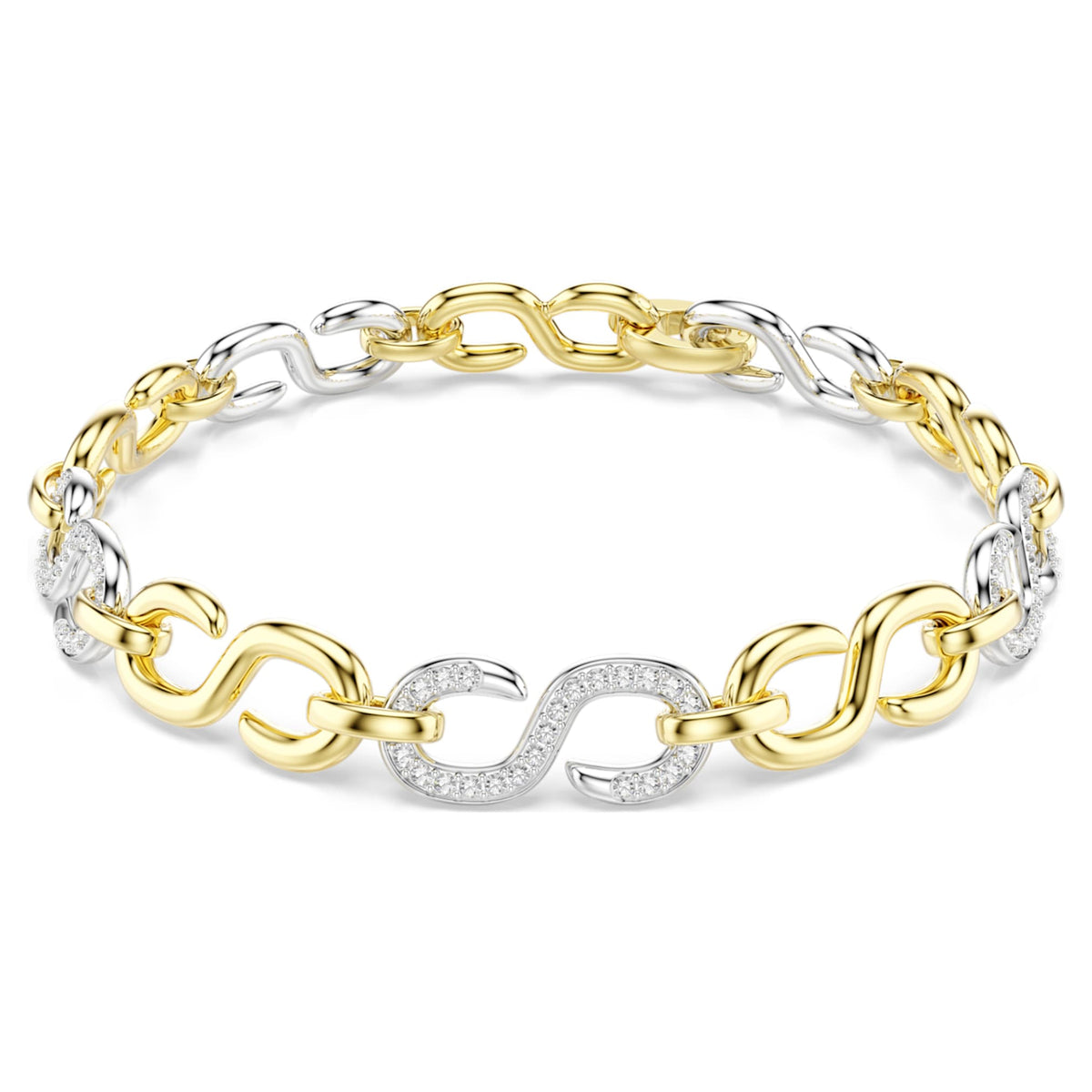Swarovski Dextera bracelet with white round-cut accents and a Mixed metal finish