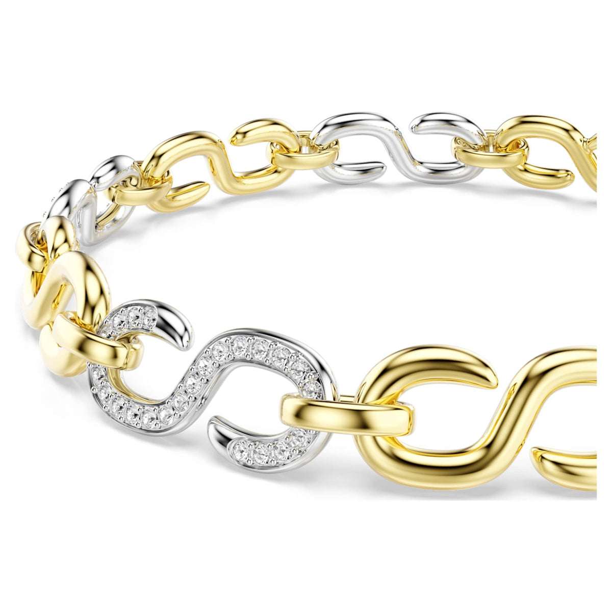 Swarovski Dextera bracelet with white round-cut accents and a Mixed metal finish