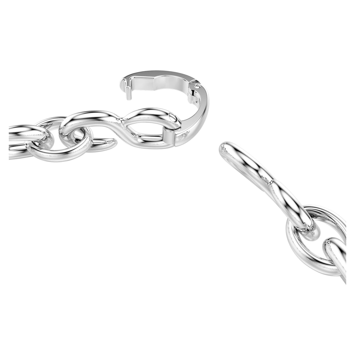 Swarovski Dextera bracelet with white round-cut accents and rhodium plating