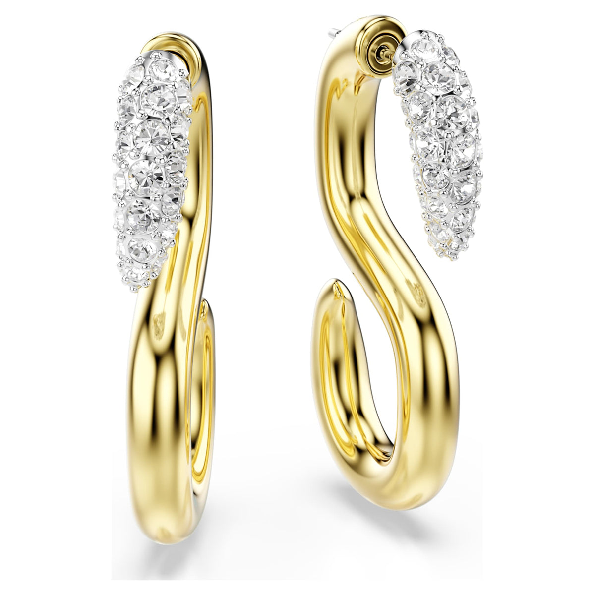 Swarovski Dextera earrings with white round-cut accents and a Mixed metal finish