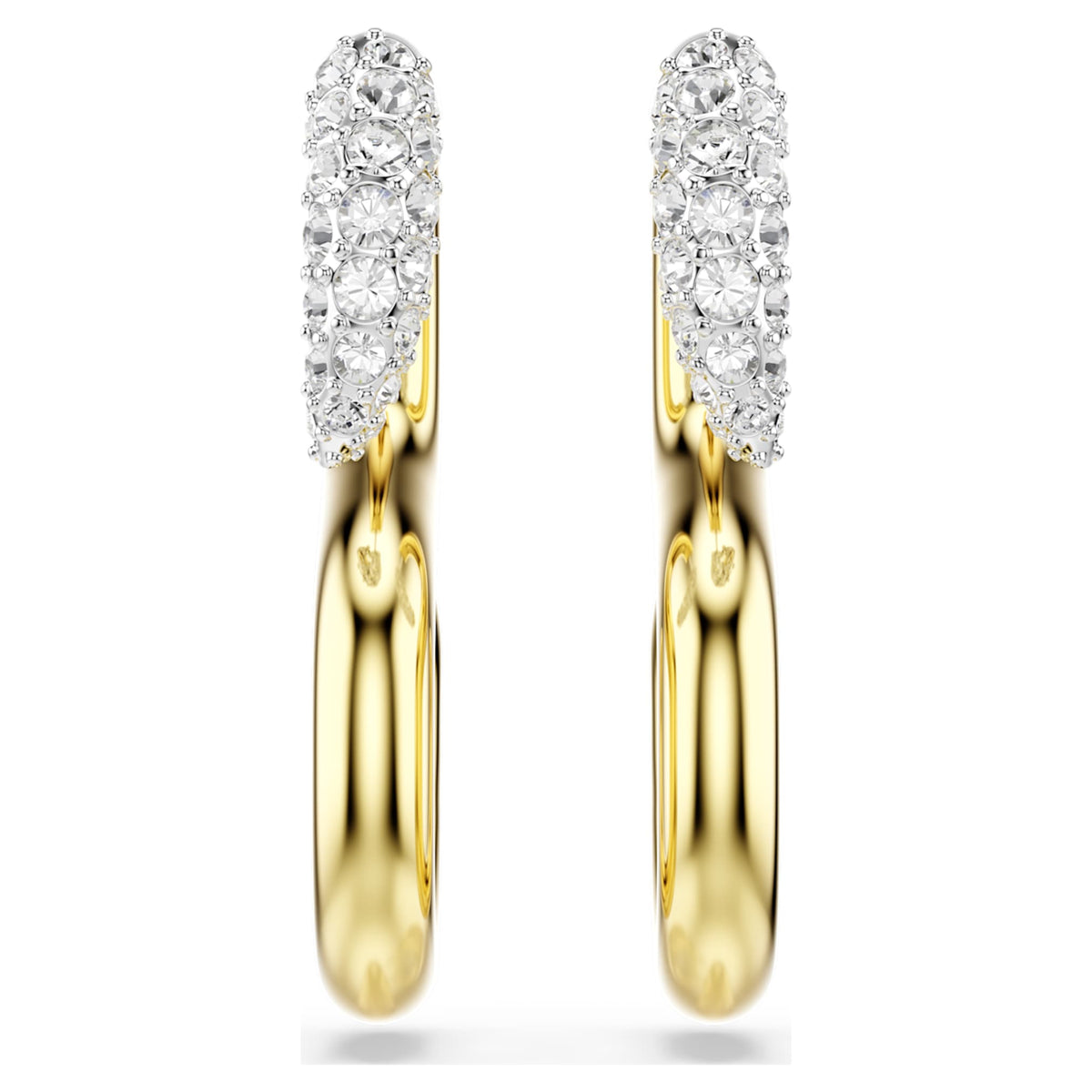 Swarovski Dextera earrings with white round-cut accents and a Mixed metal finish