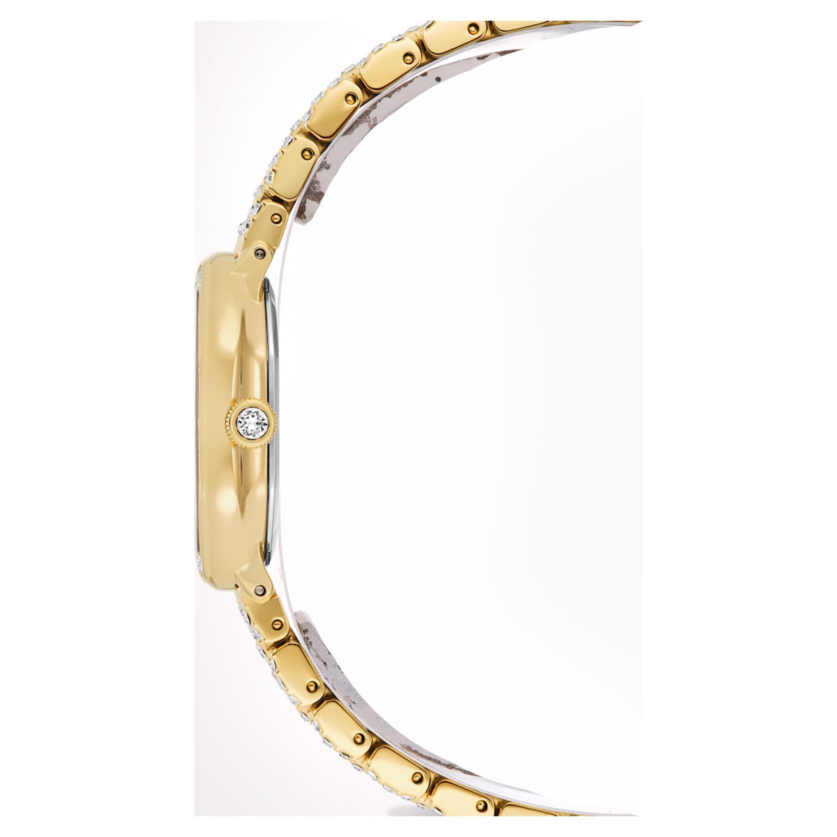 Swarovski Dextera octagon watch Swiss Made, Metal bracelet, Gold tone, Gold-tone finish