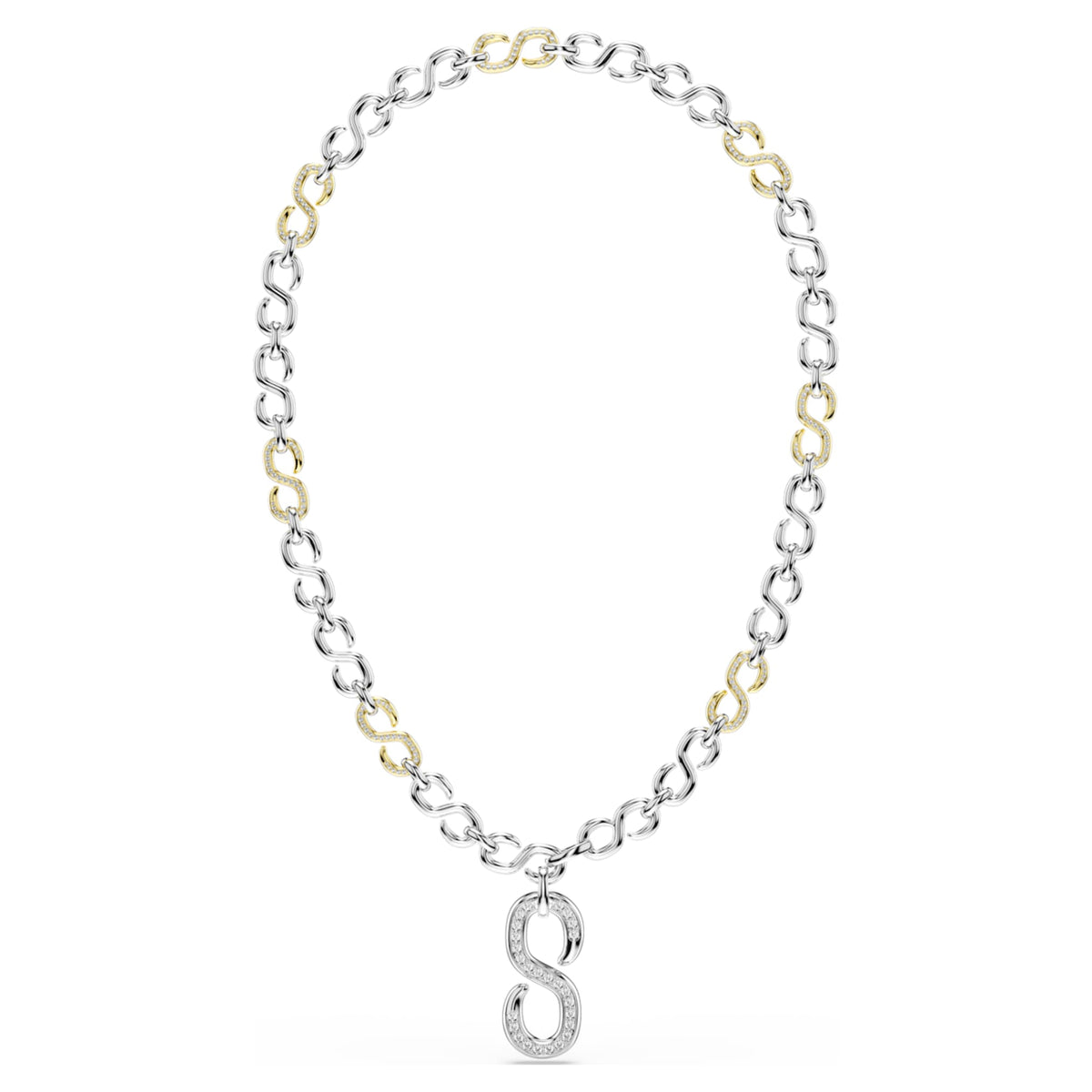 Swarovski Dextera strandage Round cut, White, Mixed metal finish