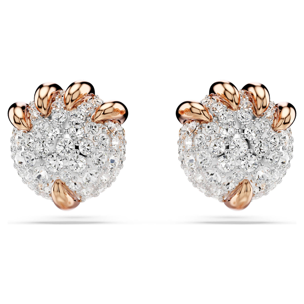 Swarovski Dragon & Phoenix stud earrings Dragon’s claw, White, 18K rose gold finish