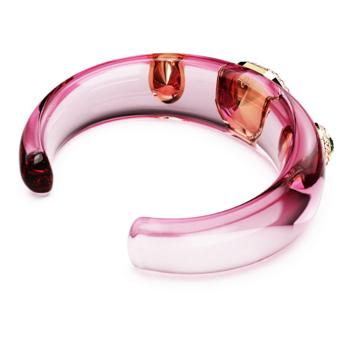 Swarovski Dulcis cuff with multicolored mixed-cut accents and an 18K gold finish